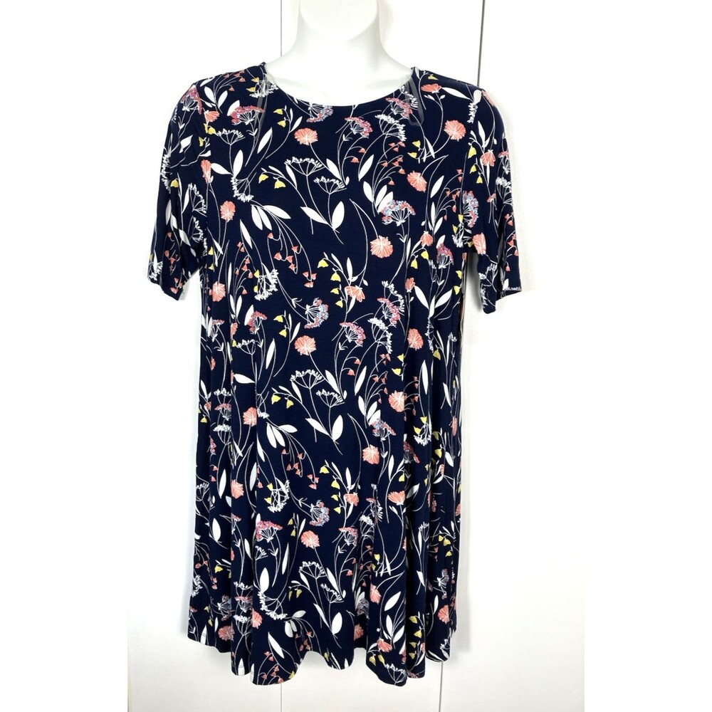 St Johns Bay Floral Casual Dress Multi Color Size XL NWT